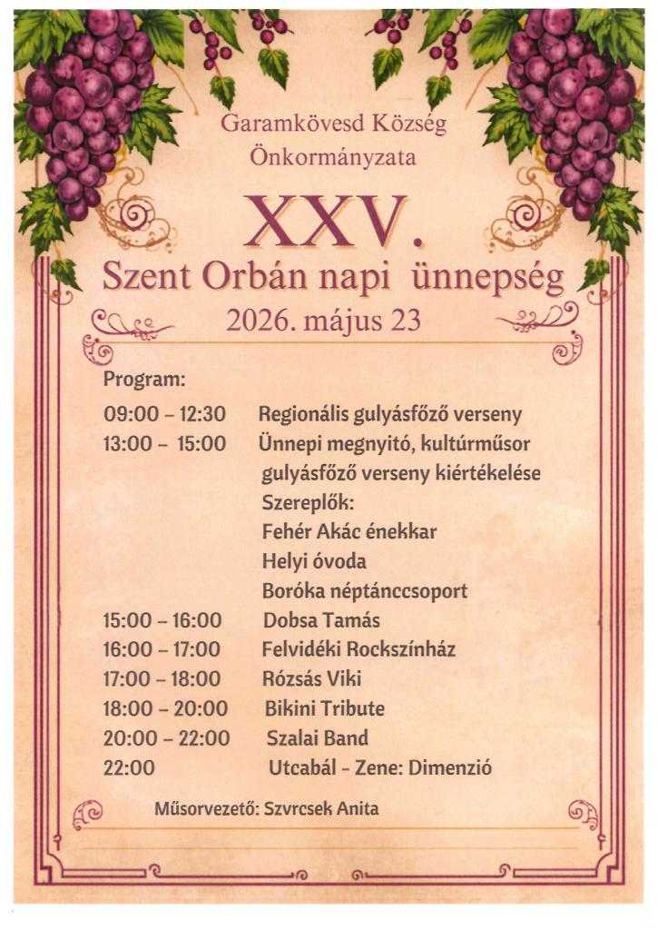 XXV. Szent Orbán napi ünnepség